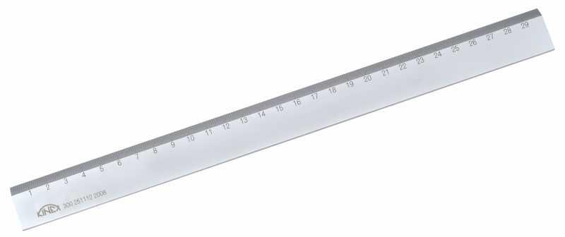 Měřítko ocelové s úkosem - popis laserem, povrchová úprava matný zinek, PN 251112  1500x32x6 mm KINEX - KI1007-03-150