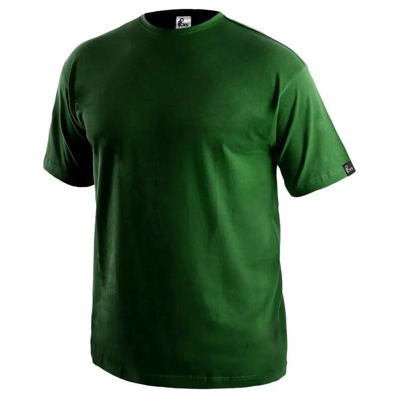 Tričko CXS DANIEL, krátký rukáv, lahvově zelené, vel. 5XL b1/60 - CN-1610-001-511-99