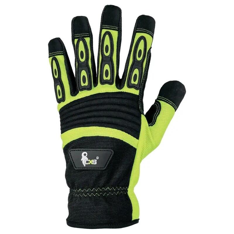 Rukavice YEMA, kombinovaná, žluto-černá, vel. 08 b1/60 - CN-3220-015-160-08