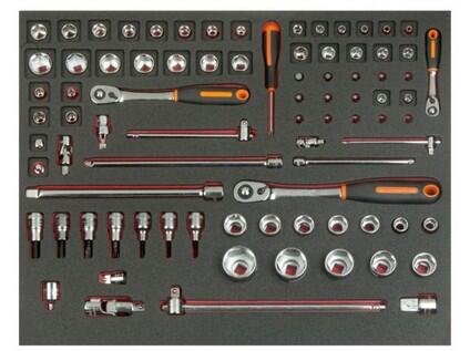 3/3 modul, příslušenství 1/4"+3/8"+1/2", 83 ks - BA-FF1A2501