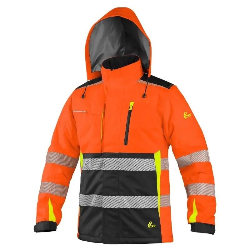 Bunda CXS BENSON, výstražná, zateplená, oranžovo-černá, vel. 2XL b1/10 - CN-1110-079-941-96
