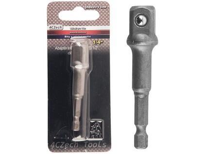 Adaptér HEX 1/4" x SQ 1/2", délka 72mm - 4CZ-8329-08
