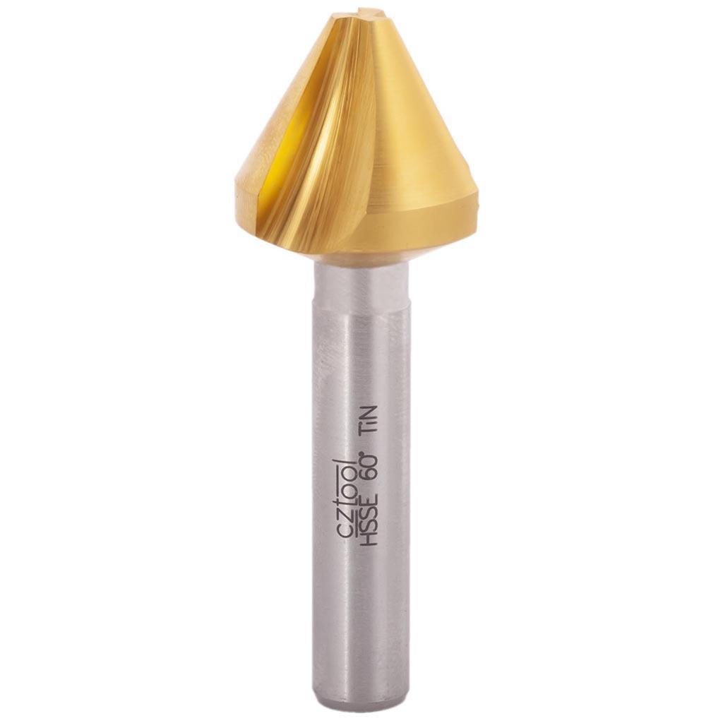Kuželový záhlubník tříbřitý 60° D6,3 HSSE TiN DIN 334 C - BU897-063