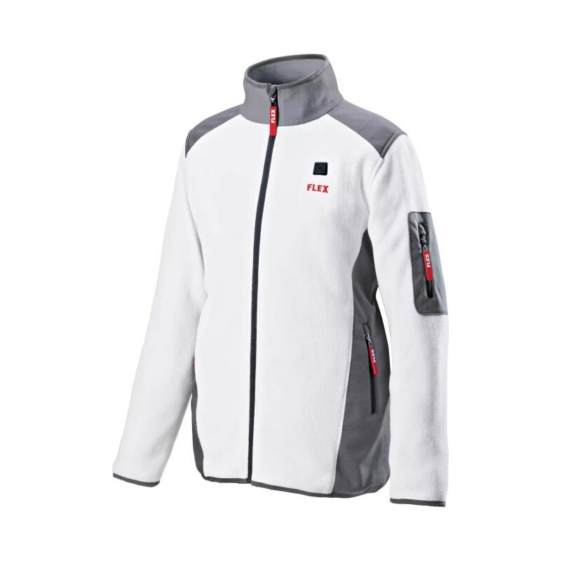 Aku-vyhřívaná bunda fleece TF White 10.8/18.0 XL dámská + PS 10,8/18,0 aku adaptér /FlexPack/ FLEX - FX-512095
