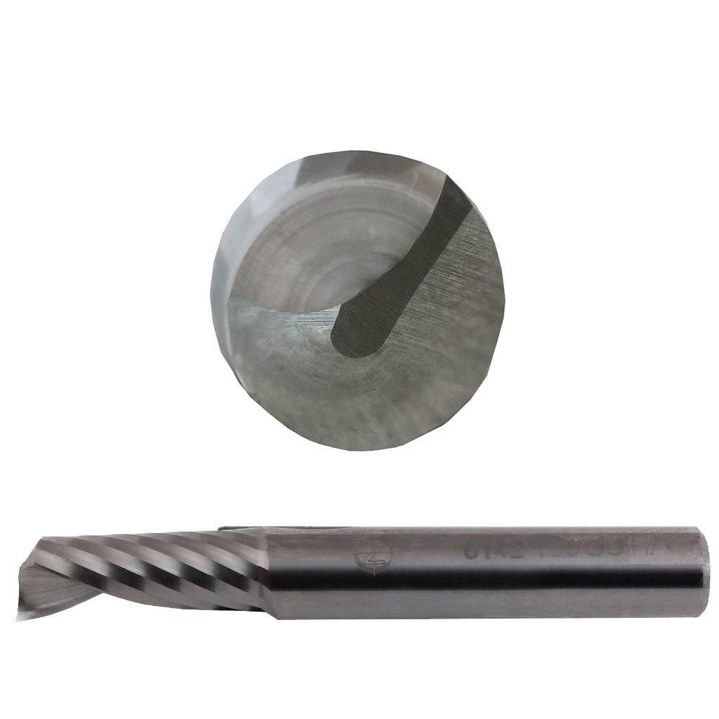 Fréza 4-50/15mm, 1z, stopka 4mm čelní válcová, břit přes střed, na neželezné kovy - CZTK-6142-040-GS-RR-HA