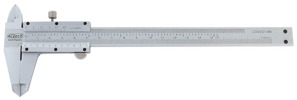 Posuvné měřítko ČSN 25 1238 DIN 862 nonius 0.02 mm + inch 150/40 šroub - 4CZ-6000