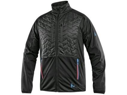 Bunda CXS LEONIS, pánská, černá s HV modro/červenými doplňky, vel. 3XL b1/20 - CN-1290-167-817-97