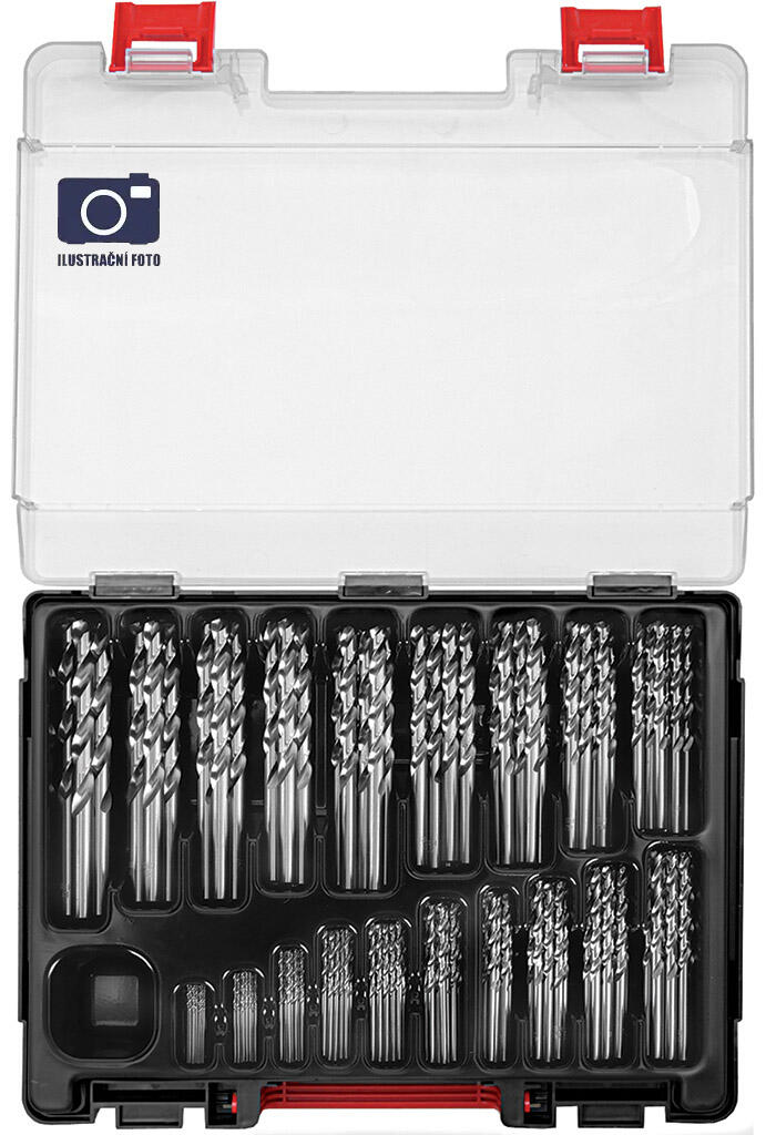 Prodejní box s vrtáky 338RTI HSSCo5 170kusů 1-10mm x 0,5mm, plastový kufr - SV338RTIHSSCO5-170P
