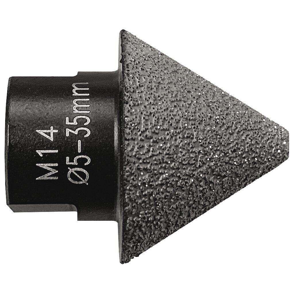 Pilník diamantový kuželový 5-35mm 60° s upínáním M14 - DKP-035