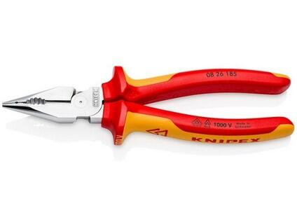 Kombinované úzké ploché kleště 185 mm VDE Knipex 08 26 185 SB - KN08-26-185-SB