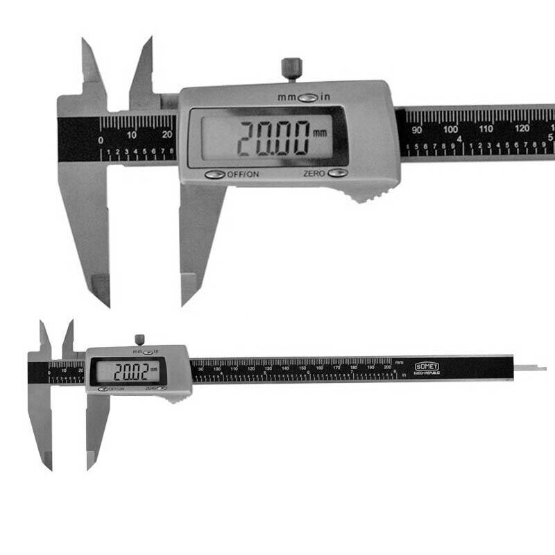 Měřítko posuvné digitální celokovové 0-200mm, přesnost 0,03mm - SOSDN10200