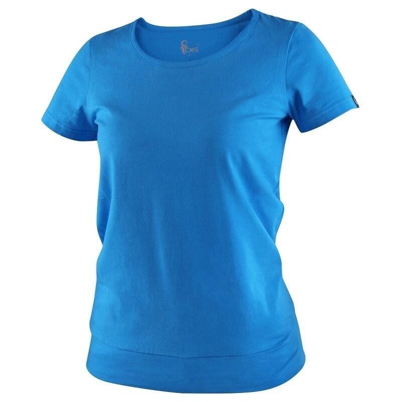 Tričko CXS EMILY, dámské, krátký rukáv, azurově modrá, vel. 3XL b1/60 - CN-1610-384-416-97