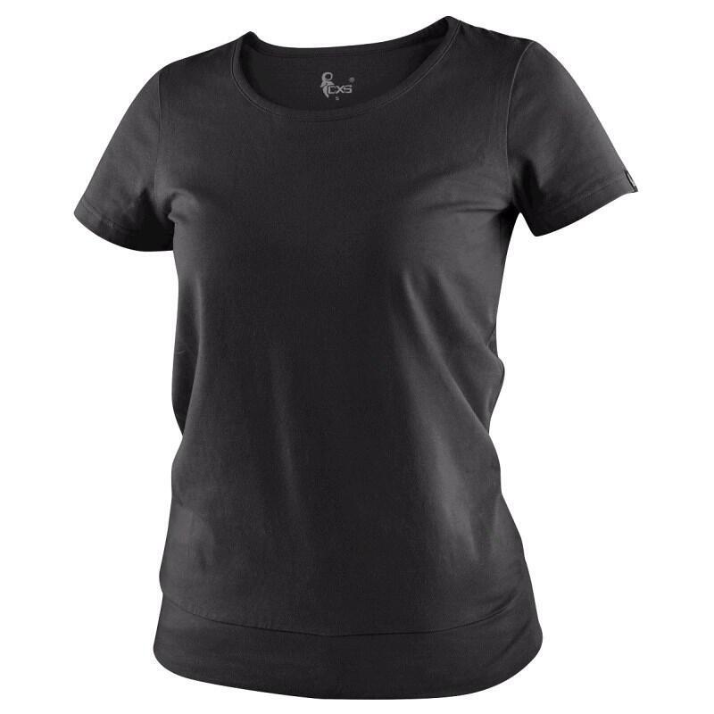 Tričko CXS EMILY, dámské, krátký rukáv, černé, vel. 2XL b1/60 - CN-1610-384-800-96