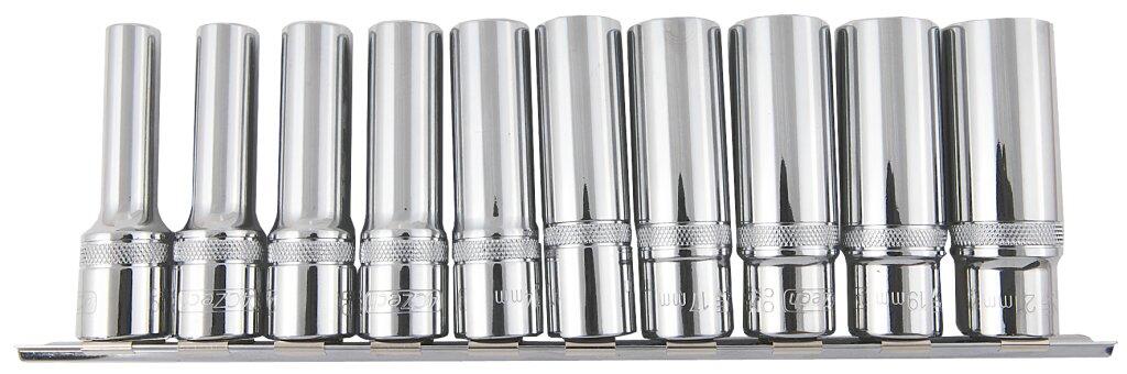 1/2" Sada hlavic prodloužených na liště - 4CZech 12ti hranné 8-10-12-13-14-16-17-18-19-21mm - 4CZ-126-L021