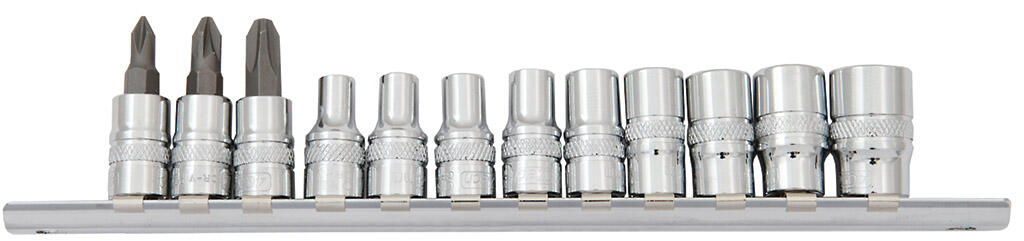 1/4" Sada hlavic na liště - 4CZech ONE 4,5-5-5,5-6-7-8-9-10-11mm, zástrčné hlavice PH1-PH2-PH3 - 4CZ-146-L08