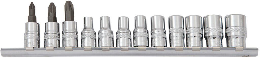 1/4" Sada hlavic na liště - 4CZech ONE 4,5-5-5,5-6-7-8-9-10-11mm, zástrčné hlavice PZ1-PZ2-PZ3 - 4CZ-146-L09