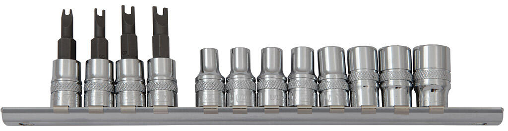 1/4" Sada hlavic na liště - 4CZech ONE 4,5-5-5,5-6-7-8-9-10mm, zástrčné hlavice U4-U6-U8-U10 - 4CZ-146-L12