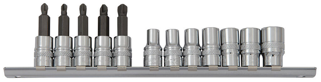 1/4" Sada hlavic na liště - 4CZech ONE 5-5,5-6-7-8-9-10mm, zástrčné hlavice X4-X5-X6-X8-X10 - 4CZ-146-L13