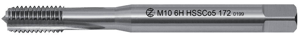 Závitník strojní M5x0,8 ISO2 (6H) HSSCo5 přímá drážka DIN371 - 172 - CZZ172-050