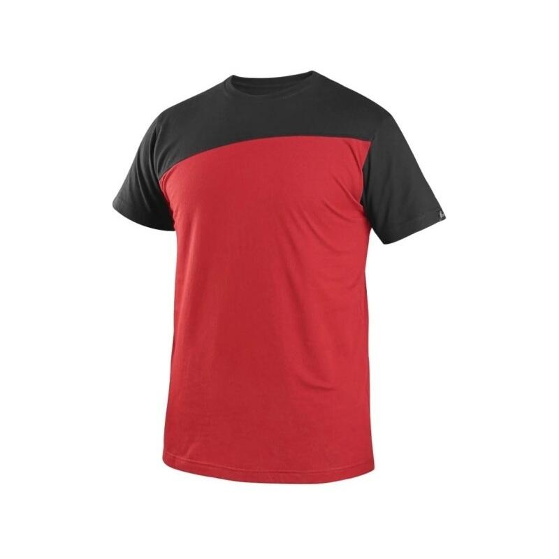 Tričko CXS OLSEN, krátký rukáv, červeno-černé, vel. 2XL b1/60 - CN-1610-404-260-96