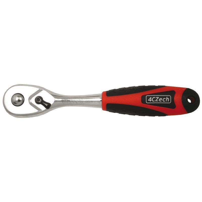 1/4" Ráčna oválná s přepínací páčkou 130 mm, 120 zubů - 4CZ-144-14