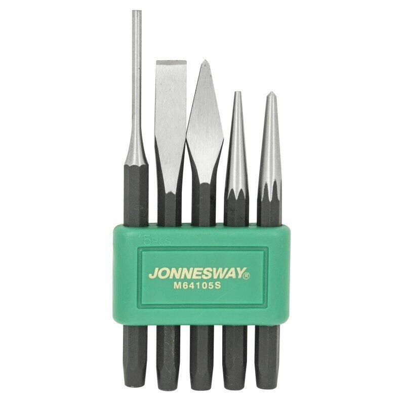 Sada průbojníků+sekáč+důlčík+dlátko 5-dílná - JW-M64105S