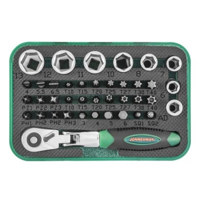 Sada bitů a hlavic 1/4" bez ráčny 39-dílná - JW-RD02040S - NA DIELY
