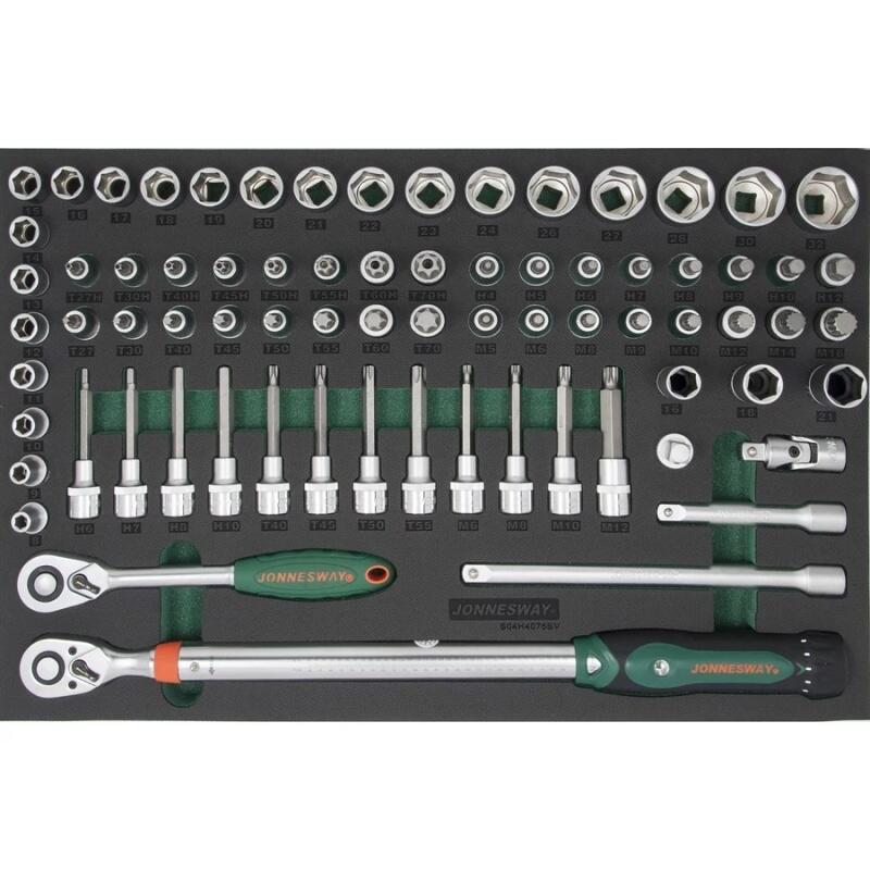 Modul EVA (3) - 75-dílná sada hlavic a ráčny 1/2" - JW-S04H4075SV