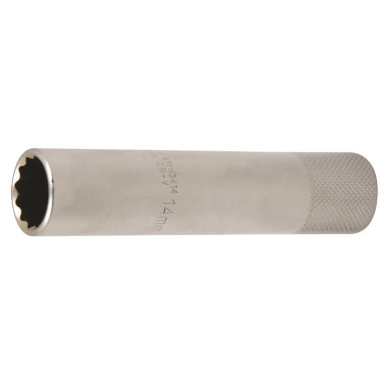 Hlavice na svíčky 3/8" 14x90mm s gumou 12-hran - JW-S17H3414