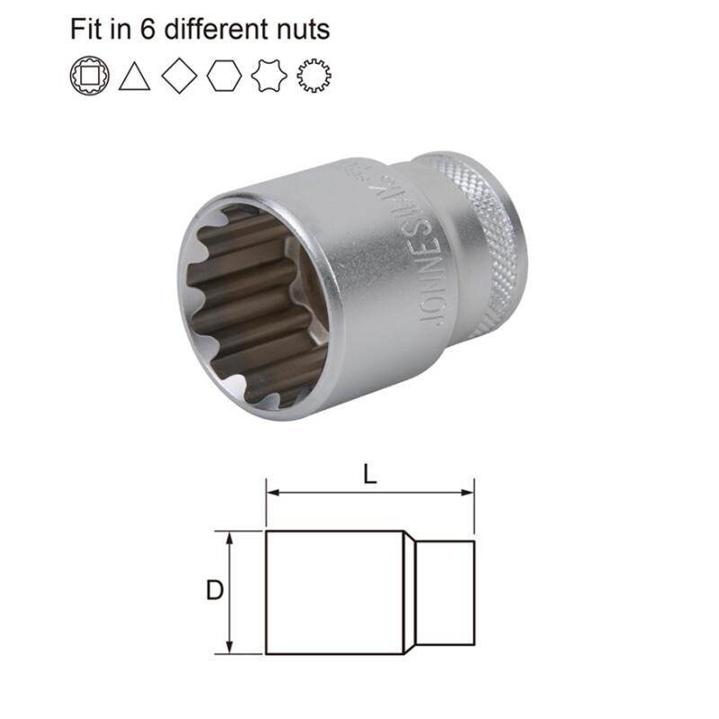 Hlavice nástrčná 1/2" 9mm SUPER TECH - JW-S68H4109