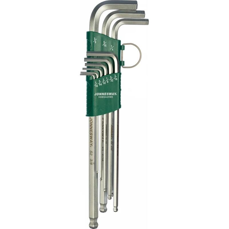 Sada klíčů imbus palcových s kuličkou prodloužených 9-dílná (1/16"-3/8") PS - JW-H06SA209S