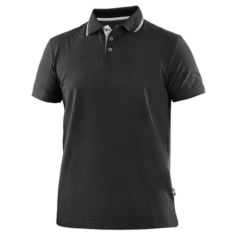 Polokošile CXS HENRY, pánské, krátký rukáv, černo-bílá, vel. 4XL b1/60 - CN-1630-340-801-98
