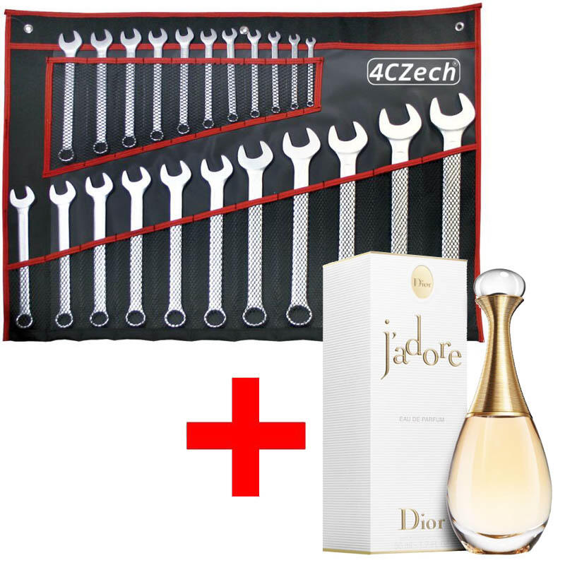 22dílná sada klíčů DIN 3113 ve vinylovém pouzdře (6 -32mm) + Christian Dior J'adore parfémovaná voda dámská - SET-4CZ-277-522-E1