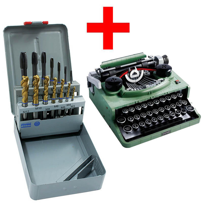 Sada strojních závitníků na nerez M3-M12 1660HQ(3660HQ)+2260(4260) + LEGO IDEAS21327 PSACÍ STROJ - SET-CZZ-SZ01-1660HQ-2260-E1
