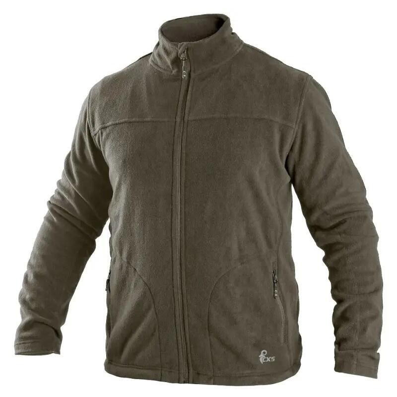 Mikina CXS GRANBY, pánska, fleece, khaki, vel. L - CN-1510-031-518-94