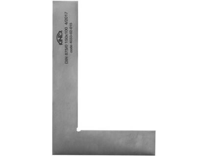 Úhelník přesný, plochý DIN 875, tř. př.0 31x8 mm 250x165 mm KINEX - KI4033-02-025