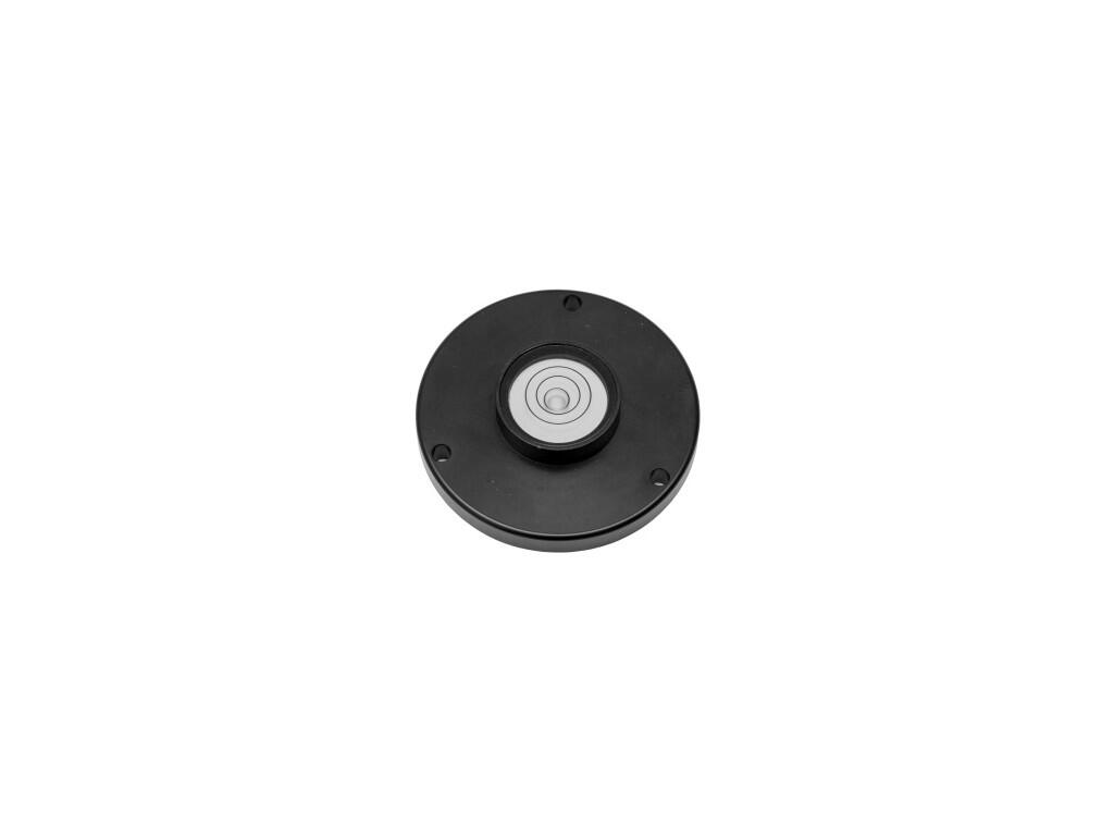 Kruhová libela s upevňovacími otvory černá - hliník 30´/2mm (9mm/m) D80/35x18mm KINEX - KI5022-04-035