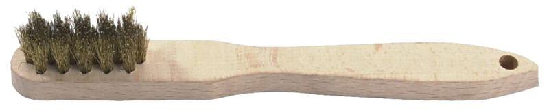 Kartáč drátěný pro čištění kontaktů zapalovacích svíček Ms, dřevěná rukojeť, 150mm, 16g b12 - BA-52