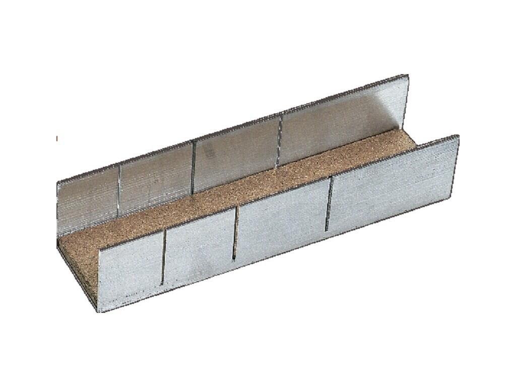 Pokosnice hliníková se dnem z tvrzené desky 245x60x45mm, 45°,90°,135°, 300g b1 - BA-234-A1