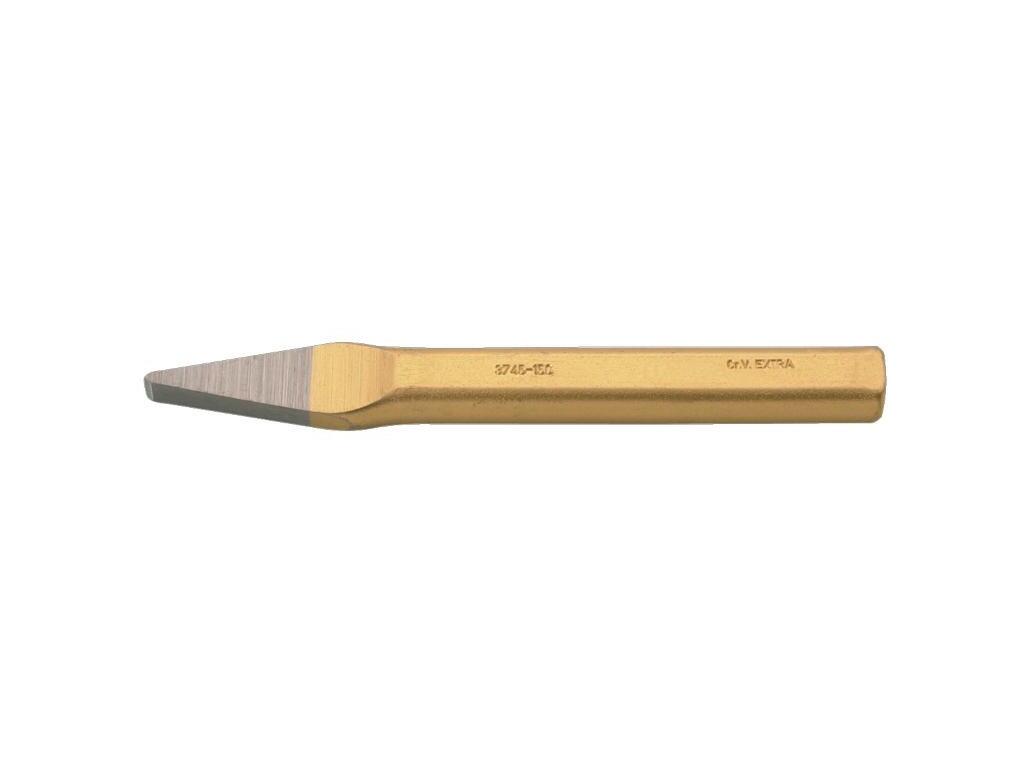 Sekáč křížový L=150mm, hrot 6mm, plochooválný dřík 17x11mm, 175g - BA-3745-150