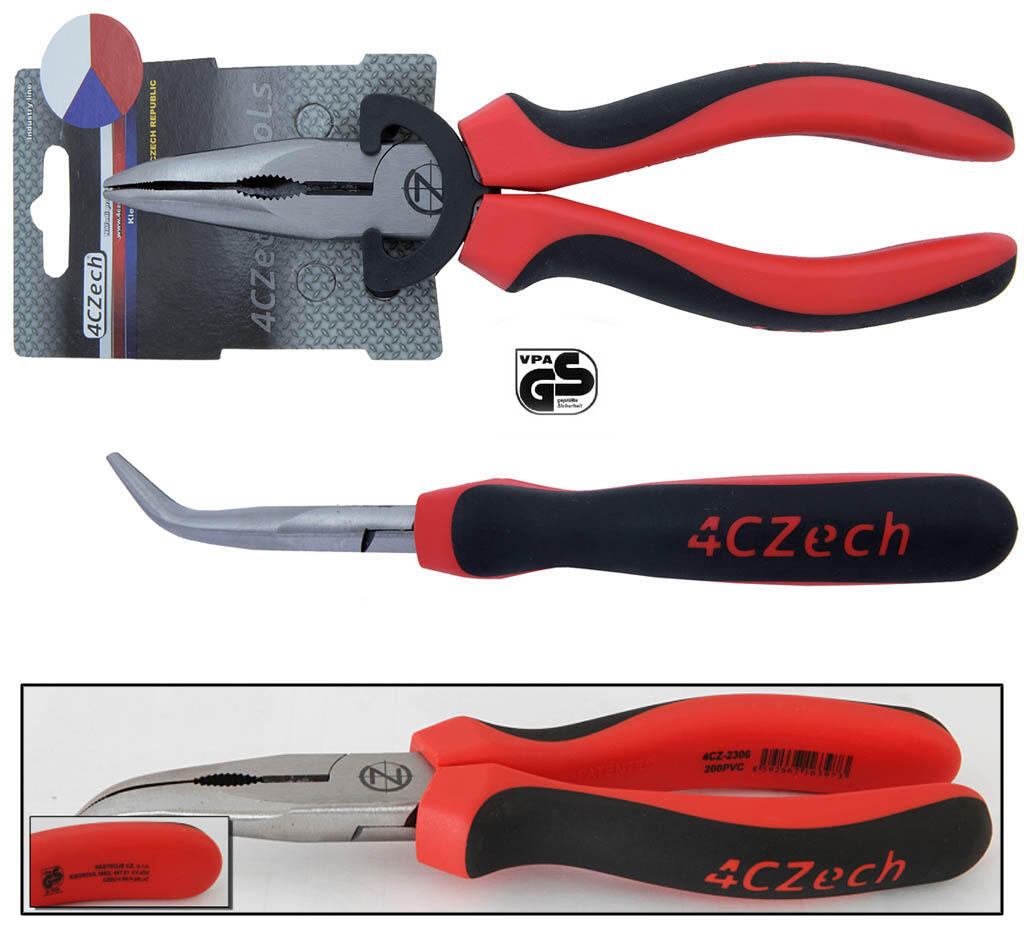 Kleště pro jemnou mechaniku zahnuté M3,2/H2,2mm DIN ISO 5745 /26 25 200/ - 4CZ-2306-200PVC