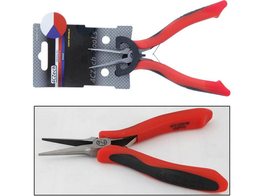 Kleště na drát s půlkulatými jehlovými čelistmi pro jemnou mechaniku /35 72 145/ - 4CZ-2307M-150PVC