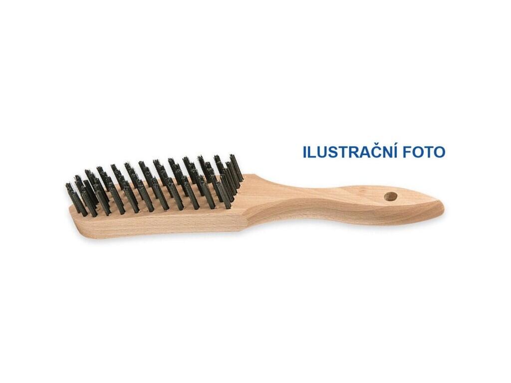 Kartáč s dřevěnou rukojetí Čtyřřadý abr.nylon 1,1 mm (K120) - KR1111027
