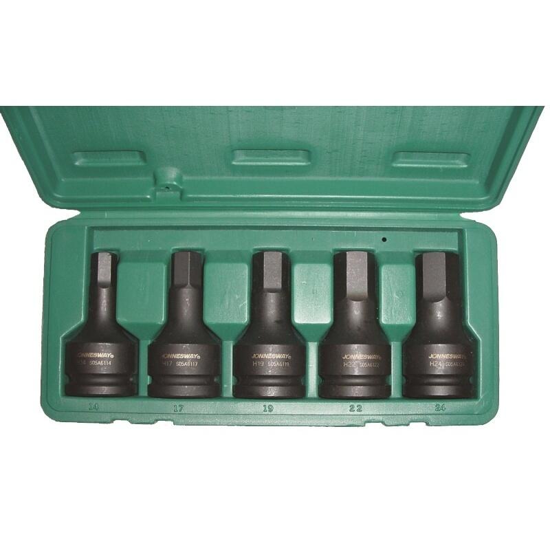 Sada hlavic 3/4" IMB průmysl, prodloužené, 78 mm 5-dílná - JW-S05A6105S