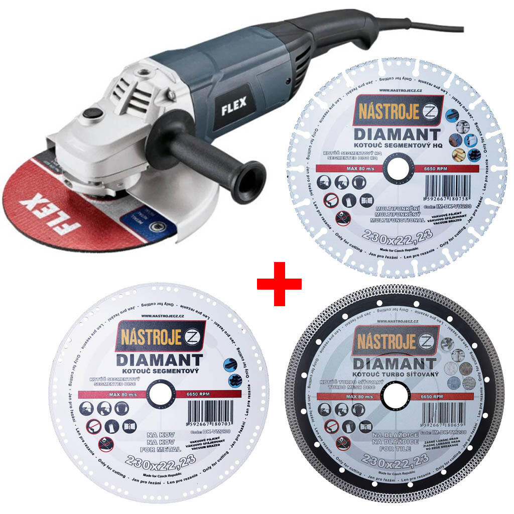 Limitované edice - bruska L 2270 230 + 3 kusů nejlepších diamantových kotoučů - SET-FX-533154-E25