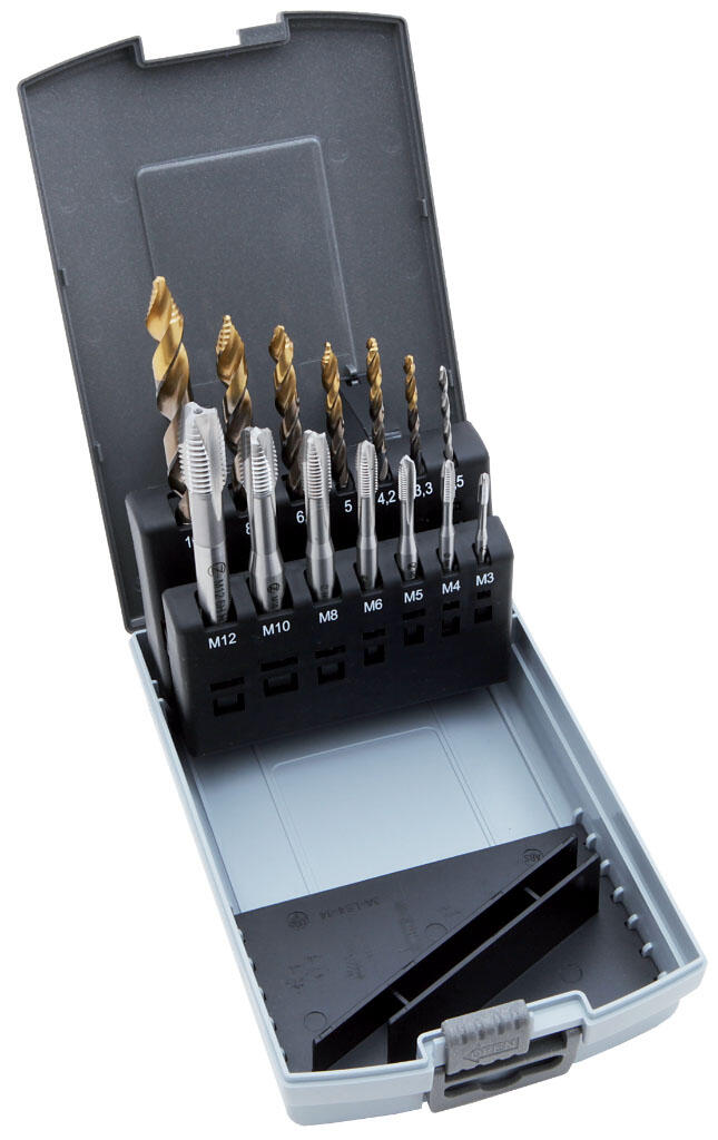 PD 2G 18.0 EC LD/2.5 Set Aku vrtačka s příklepem v kufru + Sada vrtáků Gold Step a strojních závitníků CZZ1500 - SET-FX-519057-E25