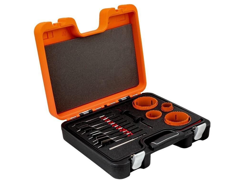 Sada vykružovacích pil 18-dílná (12-86mm) MIX s plochými vrtáky - BA-3835-SET-711