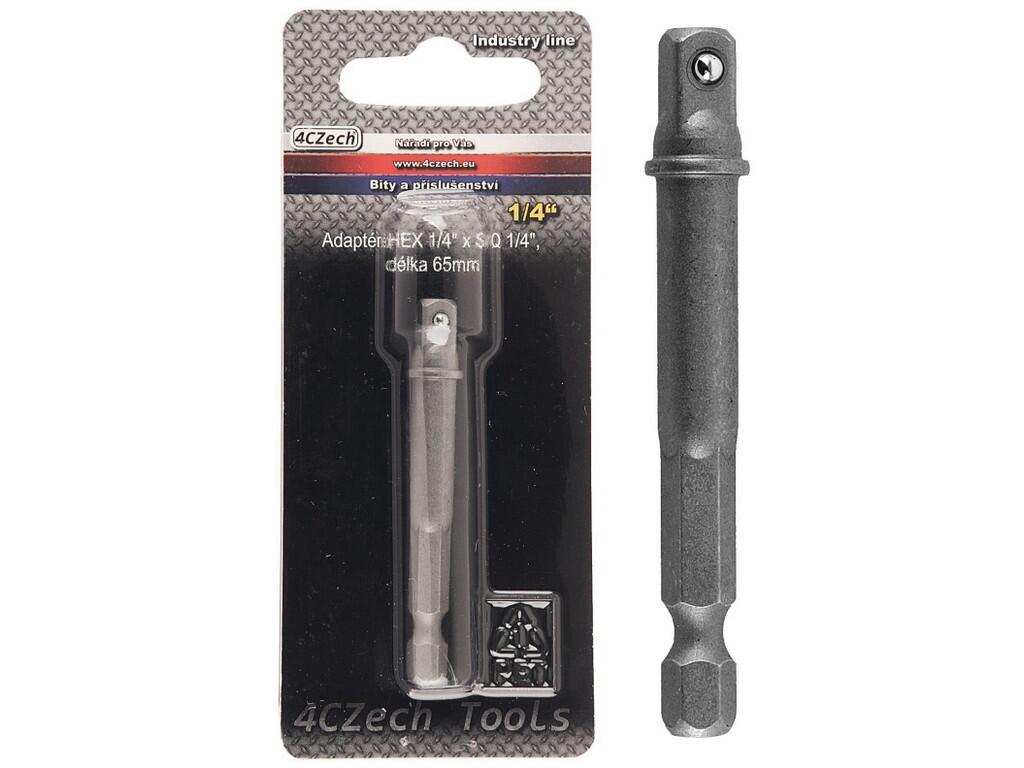 Adaptér HEX 1/4" x SQ 1/4", délka 65mm - 4CZ-8329-06