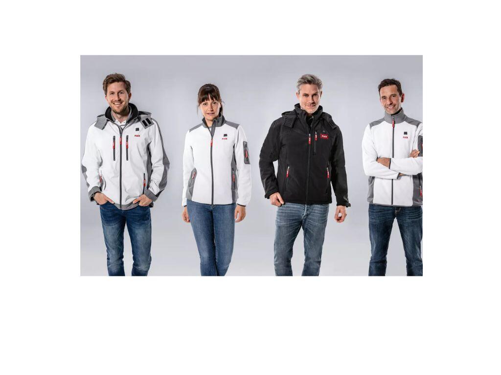Aku-vyhřívaná bunda fleece TF White 10.8/18.0 XL pánská + PS 10,8/18,0 aku adaptér /FlexPack/ FLEX - FX-512184