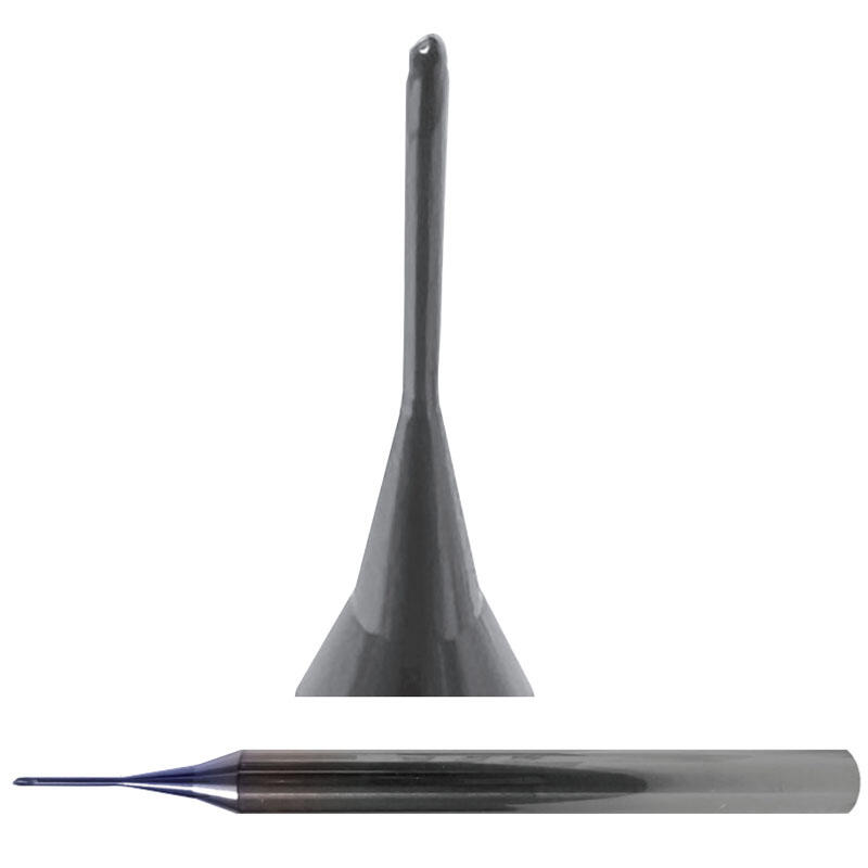 Mikrofréza 0,5-50/0,5, 2břity, stopka 4mm, L3-6mm, R0,25, univerzální, rádiusová, břit přes střed - CZTK-6246-005-06-BN-HA